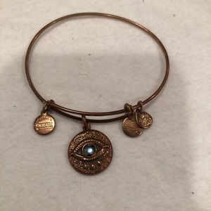 Alex and ani evil eye bangle bracelet rose gold